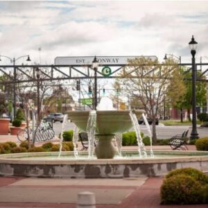 Conway, Arkansas street view water fountain.
